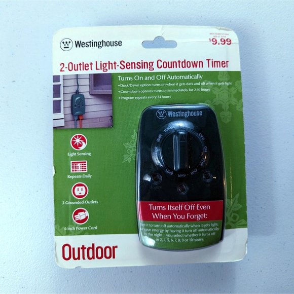 Westinghouse Other Westinghouse 2outlet Lightsensing Countdown Outdoor Timer New Poshmark